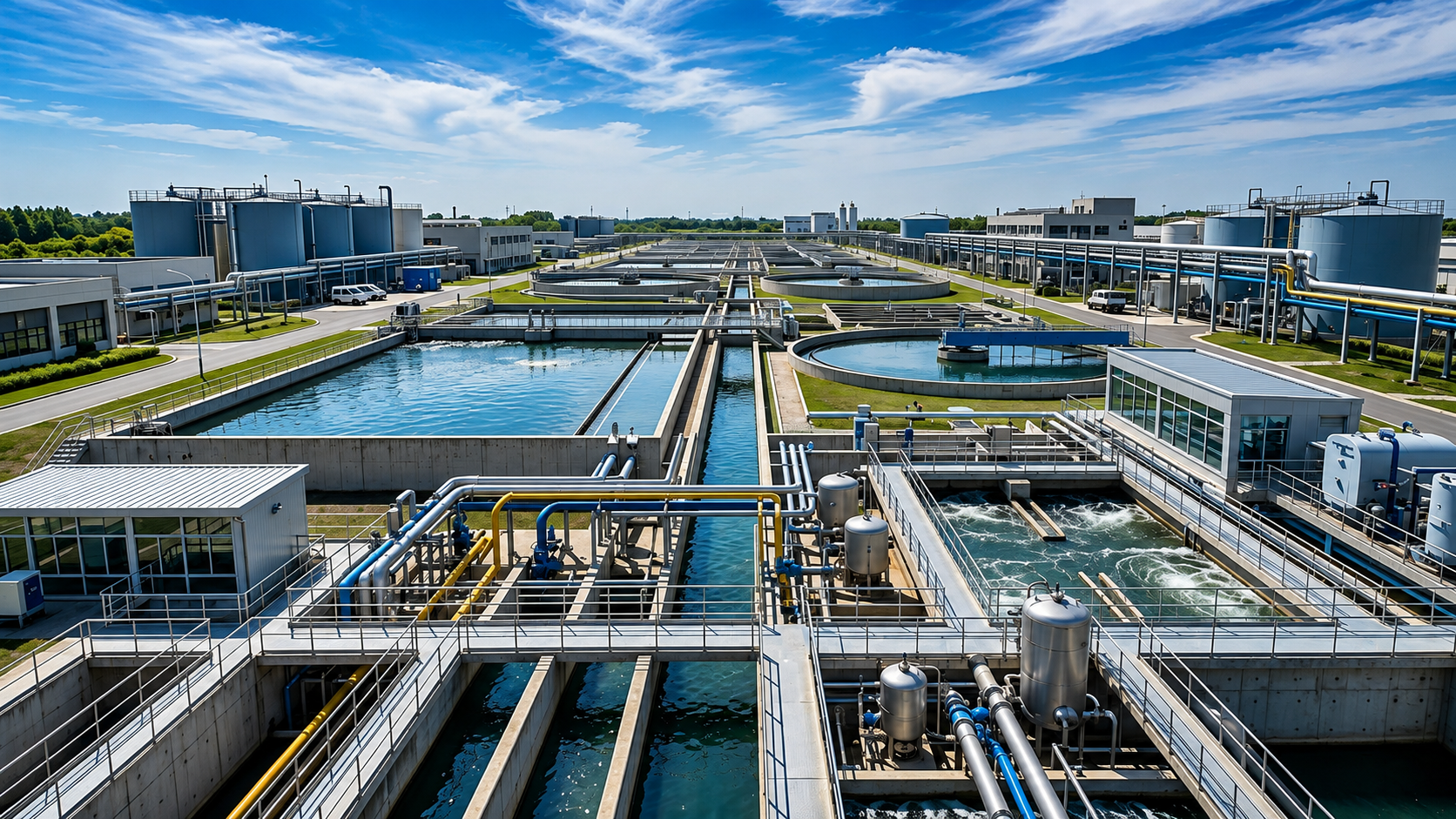 Modern water treatment facility
